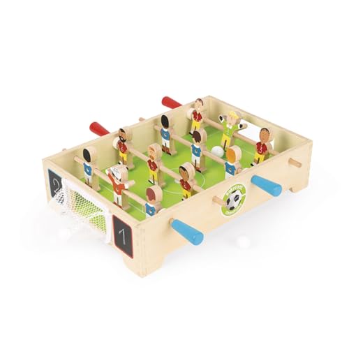 Janod - Champions Mini Wooden Table Football - For children from the Age of 3, J02070, Multicolored von Janod