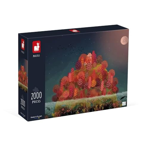 Janod, Puzzle 2000 Teile, Roter Herbst, ab 10 Jahren, J02518 von Janod