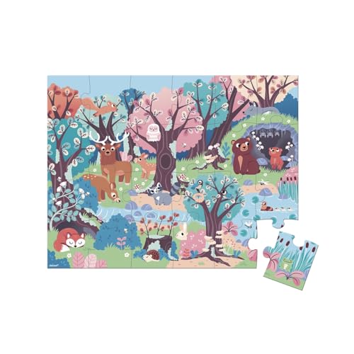 Janod - Magisches Puzzle für Kinder Der Wald, 24 Teile - Lernspiel - Fördert Feinmotorik, Beobachtung und Konzentration - FSC-zertifiziert - ab 3 Jahren, J02653 Janod - Magisches Puzzle für Kinder Der Wald, 24 Teile - Lernspiel - Fördert Feinmotorik, Beobachtung und Konzentration - FSC-zertifiziert - ab 3 Jahren, J02653 von Janod