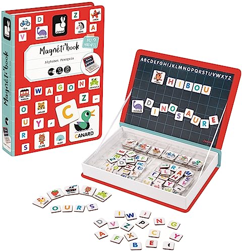 Janod J02711 Magneti'Book Alphabet Educational Game, French Version,Red von Janod