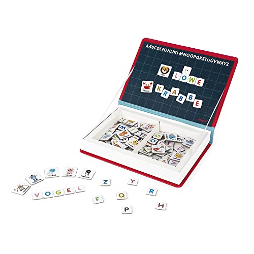 Janod J02713 Magneti'Book Alphabet Educational Game, German Version, Rot von Janod