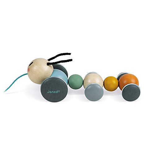 Janod - Nachzieh-Raupe aus Holz - Kollektion Sweet Cocoon - Baby- und Kleinkindspielzeug Farbe auf Wasserbasis - Spielzeug zum Ziehen - Laufen lernen - Ab 1 Jahr, J04420 Janod - Nachzieh-Raupe aus Holz - Kollektion Sweet Cocoon - Baby- und Kleinkindspielzeug Farbe auf Wasserbasis - Spielzeug zum Ziehen - Laufen lernen - Ab 1 Jahr, J04420 von Janod