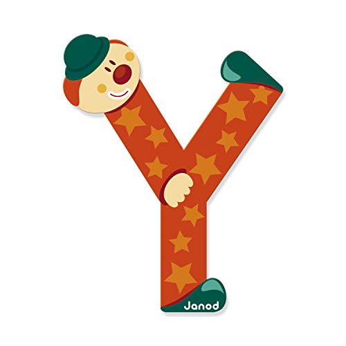 Janod J04566 Y Party B004XS8I86 Wooden Clown Letter, Multicoloured, one Size Janod J04566 Y Party B004XS8I86 Wooden Clown Letter, Multicoloured, one Size von Janod