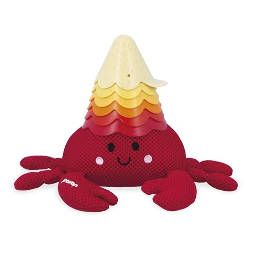 Janod J04734 Bernhard der Einsiedler Badespielzeug Hergestellt aus Weizenstroh-Wasserplüsch-6 gelochte Schalen-Wasserspaß für Babys-Ab 10 Monate-J04734 Janod J04734 Bernhard der Einsiedler Badespielzeug Hergestellt aus Weizenstroh-Wasserplüsch-6 gelochte Schalen-Wasserspaß für Babys-Ab 10 Monate-J04734 von Janod