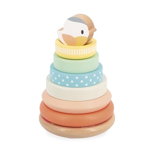 Janod J05145 Culbuto aus Holz Vogel-Holzspielzeug-7 Teile Turm zum Stapeln-Bewegliche Basis-Babyspielzeug Ab 1 Jahr-J05145 Janod J05145 Culbuto aus Holz Vogel-Holzspielzeug-7 Teile Turm zum Stapeln-Bewegliche Basis-Babyspielzeug Ab 1 Jahr-J05145 von Janod