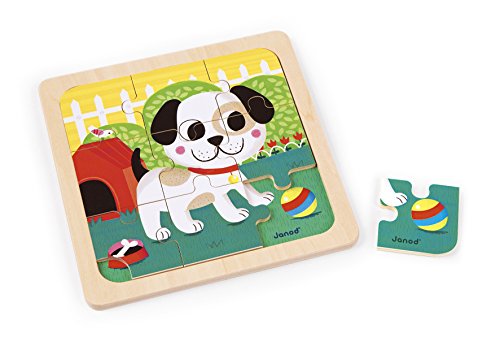 Janod J07066 Wooden puzzle 9 pieces, Titus Dog Janod J07066 Wooden puzzle 9 pieces, Titus Dog von Janod