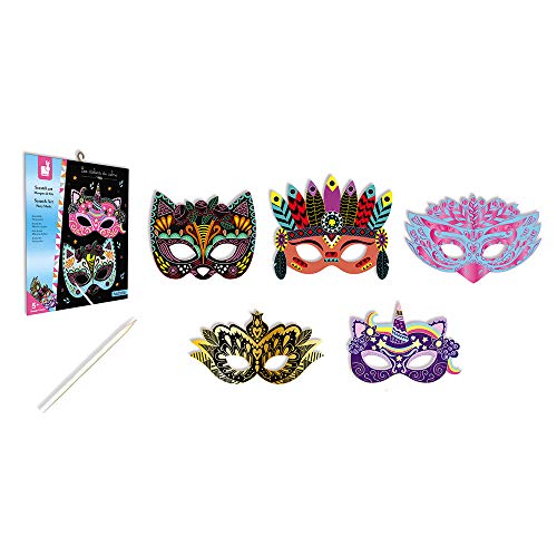 Janod J07890 Batman Scratch Art Party Masks, Multi, one Size von Janod