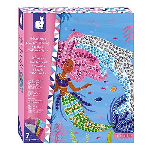 Janod - Mosaik-Set Delfin- und Meerjungfrauen - Les Ateliers du Calme - Set für kreative Freizeitbeschäftigungen für Kinder - Entwicklung von Feinmotorik und Konzentration - Ab 7 Jahren, J07961 Janod - Mosaik-Set Delfin- und Meerjungfrauen - Les Ateliers du Calme - Set für kreative Freizeitbeschäftigungen für Kinder - Entwicklung von Feinmotorik und Konzentration - Ab 7 Jahren, J07961 von Janod