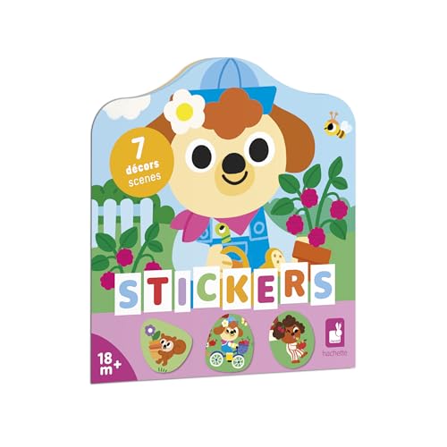 Janod - Stickerheft Ab 18 Monate - Thema Der Garten - 12 Seiten zum Verzieren - Kreatives Gestalten Kinder - Lernen für Feinmotorik und Konzentration Janod - Stickerheft Ab 18 Monate - Thema Der Garten - 12 Seiten zum Verzieren - Kreatives Gestalten Kinder - Lernen für Feinmotorik und Konzentration von Janod