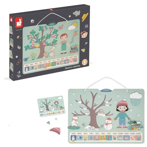 Janod - Jahreszeitenkalender – Holzkalender für Kinder 42 x 32 cm – magnetisch – 125 Magnete – Jahreszeiten lernen – auf Französisch – Ab 3 Jahren, J05470 Janod - Jahreszeitenkalender – Holzkalender für Kinder 42 x 32 cm – magnetisch – 125 Magnete – Jahreszeiten lernen – auf Französisch – Ab 3 Jahren, J05470 von Janod