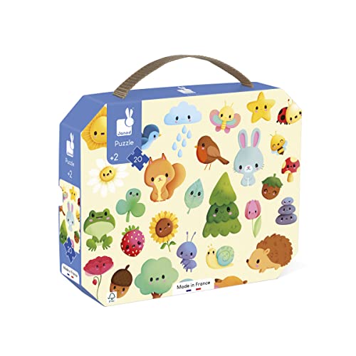 Janod - Natur-Wimmelbild-Puzzle - 20-teiliges Kinderpuzzle aus FSC-Pappe - Einfache Aufbewahrung Ab 24 Monaten, J02574 von Janod