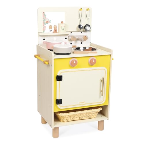 Janod - Kinderküche aus Holz - Ausgestattet mit Backofen, Spüle und 11 Zubehörteilen - Sonore Drehknöpfe - Spielzeug zum Nachahmen und Erleben - Ab 2 Jahre, J06641 Janod - Kinderküche aus Holz - Ausgestattet mit Backofen, Spüle und 11 Zubehörteilen - Sonore Drehknöpfe - Spielzeug zum Nachahmen und Erleben - Ab 2 Jahre, J06641 von Janod