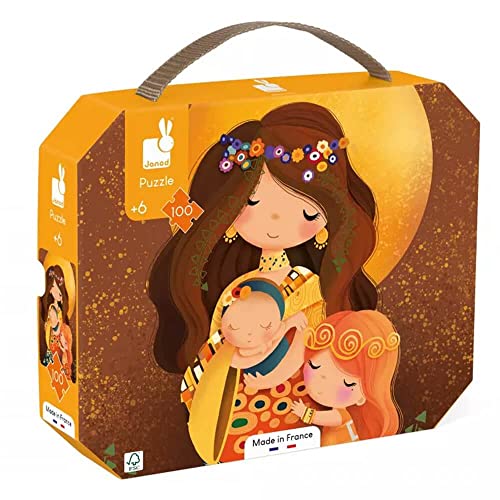 Janod - Puzzle inspiriert von Klimt - 100-teiliges Puzzle - Lernspiel - Fördert Geduld und Fingerfertigkeit - FSC-Zertifiziert - Ab 6 Jahre, J02577 von Janod