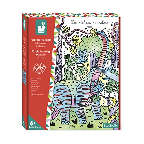 Janod - Magisches Malset Dinosaurier - Les Ateliers du Calme - Kreatives Hobby Kinder - 6 Dino-Bilder zum Ausmalen - Feinmotorik und Konzentration - Ab 6 Jahre, J07873 Janod - Magisches Malset Dinosaurier - Les Ateliers du Calme - Kreatives Hobby Kinder - 6 Dino-Bilder zum Ausmalen - Feinmotorik und Konzentration - Ab 6 Jahre, J07873 von Janod