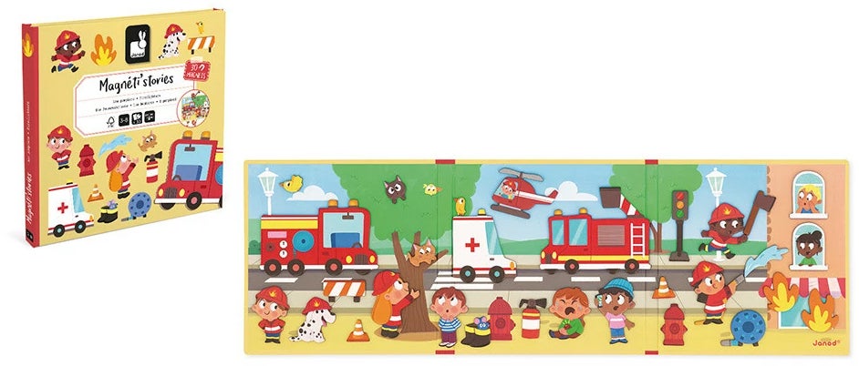 Janod Magneti'Stories Magnet-Set Feuerwehrmanne 30 Teile von Janod