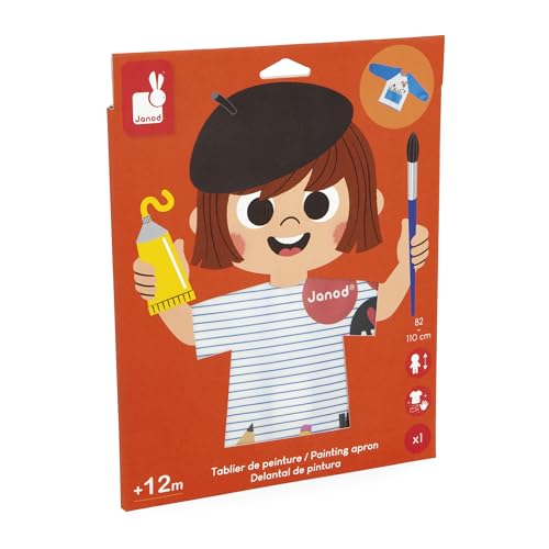Janod – Malschürze für Kinder ab 18 Monaten – Größe 82 bis 110 cm – Lange Ärmel – Schutzschürze Ideal zum Malen, Basteln und für andere kreative Aktivitäten – Wasserdicht – J07404 Janod – Malschürze für Kinder ab 18 Monaten – Größe 82 bis 110 cm – Lange Ärmel – Schutzschürze Ideal zum Malen, Basteln und für andere kreative Aktivitäten – Wasserdicht – J07404 von Janod
