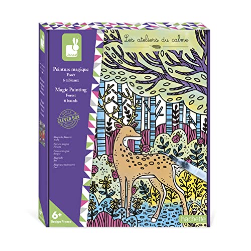 Janod - Magisches Malset Wald - Les Ateliers du Calme - Kreatives Hobby Kinder - 6 Ausmalbilder - Feinmotorik und Konzentration - Ab 6 Jahre, J07874, Mittel Janod - Magisches Malset Wald - Les Ateliers du Calme - Kreatives Hobby Kinder - 6 Ausmalbilder - Feinmotorik und Konzentration - Ab 6 Jahre, J07874, Mittel von Janod