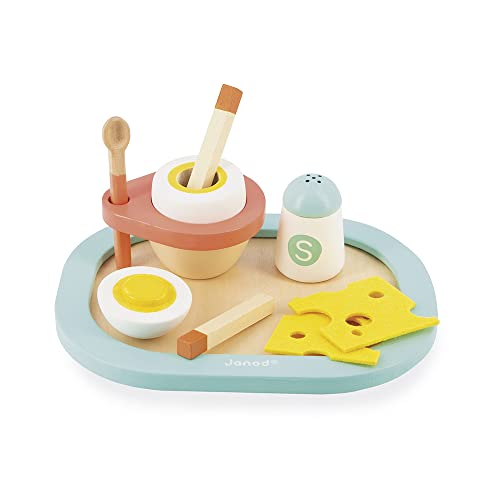 Janod - Mein erster Eierbecher – Gekochtes Ei zum Frühstück – Geschirr-Set für die Spielküche – 9-teiliges Set – FSC-zertifiziert – Farben aus Wasserbasis – ab 3 Jahren, J06625 Janod - Mein erster Eierbecher – Gekochtes Ei zum Frühstück – Geschirr-Set für die Spielküche – 9-teiliges Set – FSC-zertifiziert – Farben aus Wasserbasis – ab 3 Jahren, J06625 von Janod
