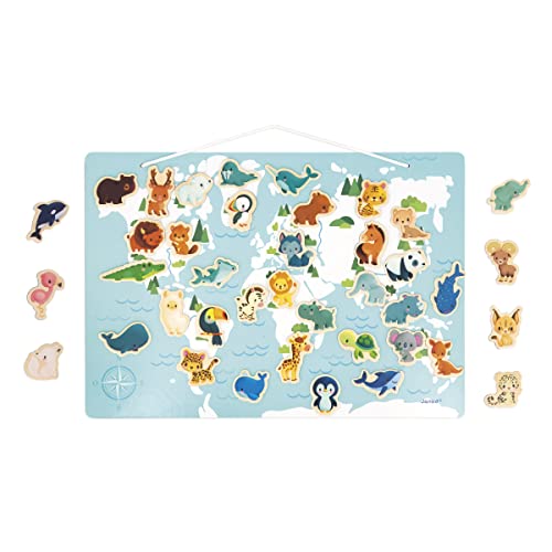 Janod - Minikids – Magnet-Puzzle der Welt - 40 Magnete aus FSC-Holz - Mit 1 Poster - Lernspiel - Magnetische Tierbabys - Ab 24 Monate, J05468 Janod - Minikids – Magnet-Puzzle der Welt - 40 Magnete aus FSC-Holz - Mit 1 Poster - Lernspiel - Magnetische Tierbabys - Ab 24 Monate, J05468 von Janod