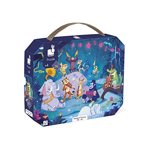 Janod - Kinderpuzzle Sommerfest 36 Teile - Lernspielzeug Feinmotorik und Konzentration - Koffer mit Griff und FSC-zertifiziert - ab 4 Jahren, J02600, 50 x 40 cm Janod - Kinderpuzzle Sommerfest 36 Teile - Lernspielzeug Feinmotorik und Konzentration - Koffer mit Griff und FSC-zertifiziert - ab 4 Jahren, J02600, 50 x 40 cm von Janod