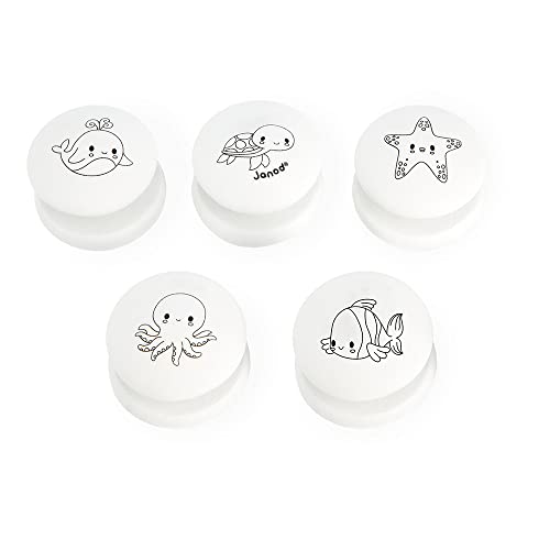 Janod - Stampinoo-Set Ozean – 5 Stempelkissen und 1 Tintenfass für kleine Hände – Kreative Spiele für Kleinkinder – Feinmotorik und Kreativität – Ab 18 Monaten, J07720 Janod - Stampinoo-Set Ozean – 5 Stempelkissen und 1 Tintenfass für kleine Hände – Kreative Spiele für Kleinkinder – Feinmotorik und Kreativität – Ab 18 Monaten, J07720 von Janod