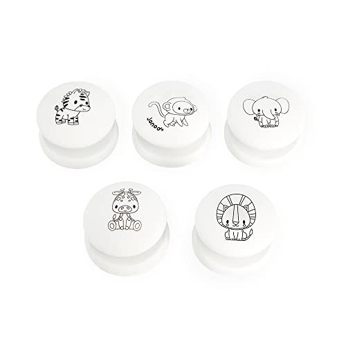 Janod - Stampinoo-Set Savanne – 5 Stempelkissen und 1 Tintenfass für kleine Hände – Kreative Spiele für Kleinkinder – Feinmotorik und Kreativität – Ab 18 Monaten, J07719 Janod - Stampinoo-Set Savanne – 5 Stempelkissen und 1 Tintenfass für kleine Hände – Kreative Spiele für Kleinkinder – Feinmotorik und Kreativität – Ab 18 Monaten, J07719 von Janod