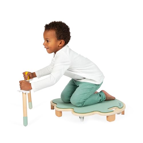 Janod - Sweet Cocoon Rollendes Blatt - Rollbrett aus FSC-Holz - Fördert den Gleichgewichtssinn - Geschicklichkeitsspiel für Kinder ab 4 Jahren, J04041 von Janod