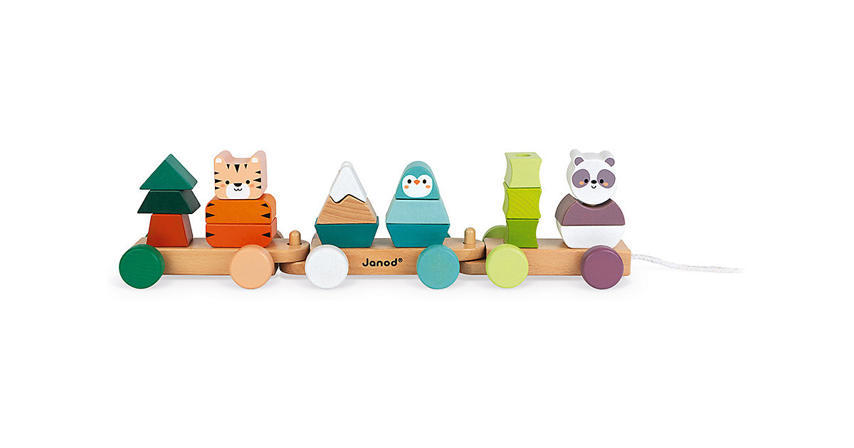 "Janod-WWF® Nachziehspielzeug ""Tiger, Panda & Pinguin"" (Holz)" von Janod