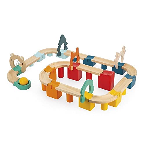 Janod - Meine erste Kugelbahn - 44 Teile aus Massivholz - Konstruktions- und Lernspiel - Feinmotorik - FSC-zertifiziert - Farbe auf Wasserbasis - Ab 2 Jahre, J08044 Janod - Meine erste Kugelbahn - 44 Teile aus Massivholz - Konstruktions- und Lernspiel - Feinmotorik - FSC-zertifiziert - Farbe auf Wasserbasis - Ab 2 Jahre, J08044 von Janod