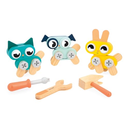 Janod kleine Tiere zum Zusammenbauen Brico'Kids-Bauspiel Kind-53 Zubehörteile-Rollenspiel-Fördert Handgeschicklichkeit und Kreativität-Ab 3 Jahre, J06450, Multicolor Janod kleine Tiere zum Zusammenbauen Brico'Kids-Bauspiel Kind-53 Zubehörteile-Rollenspiel-Fördert Handgeschicklichkeit und Kreativität-Ab 3 Jahre, J06450, Multicolor von Janod