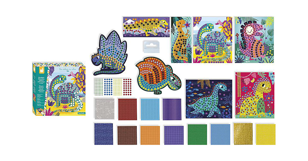 Kreativ-Set Aufkleber-Karten Dinosaurier von Janod