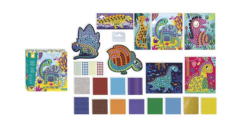 Kreativ-Set Aufkleber-Karten Dinosaurier von Janod