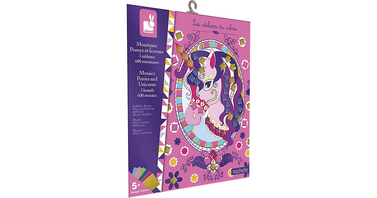 Kreativ-Set Aufkleber-Karten Ponys und Einhörner von Janod