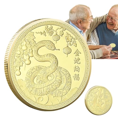 2025 Schlangenmünze – Leichte glückliche Neujahrsschlangenmünze | Langlebige, doppelseitige Design-Chinese-Jahr-der-Schlangen-Münze für Münzsammlung, Heimdekoration, Schrankpräsentation 2025 Schlangenmünze – Leichte glückliche Neujahrsschlangenmünze | Langlebige, doppelseitige Design-Chinese-Jahr-der-Schlangen-Münze für Münzsammlung, Heimdekoration, Schrankpräsentation von Janurium