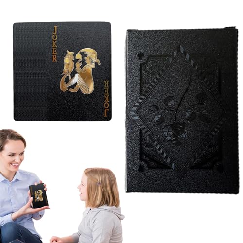Black Foil Poker - Diamond Magic Cards, Poker Nights Stylish Deck with 54 Waterproof Cards | Waterproof Foil Poker Cards, Professional Poker Deck for Gathering Parties Occasions, 6x9cm Black Foil Poker - Diamond Magic Cards, Poker Nights Stylish Deck with 54 Waterproof Cards | Waterproof Foil Poker Cards, Professional Poker Deck for Gathering Parties Occasions, 6x9cm von Janurium