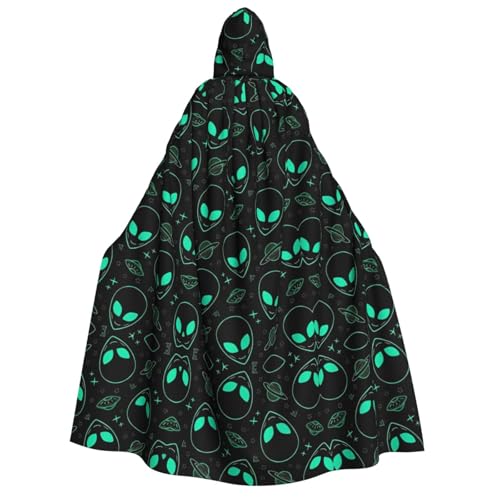 Aliens Kapuzenumhang für Erwachsene, Kostüm, Cosplay, Zauberer-Themen-Umhang, perfekt für Halloween, Ostern und Karnevalspartys von JaoXer