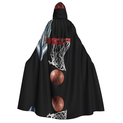 Basketball-Umhang mit Kapuze für Erwachsene, Kostüm, Cosplay, Zauberer-Themen-Umhang, perfekt für Halloween, Ostern und Karnevalspartys Basketball-Umhang mit Kapuze für Erwachsene, Kostüm, Cosplay, Zauberer-Themen-Umhang, perfekt für Halloween, Ostern und Karnevalspartys von JaoXer