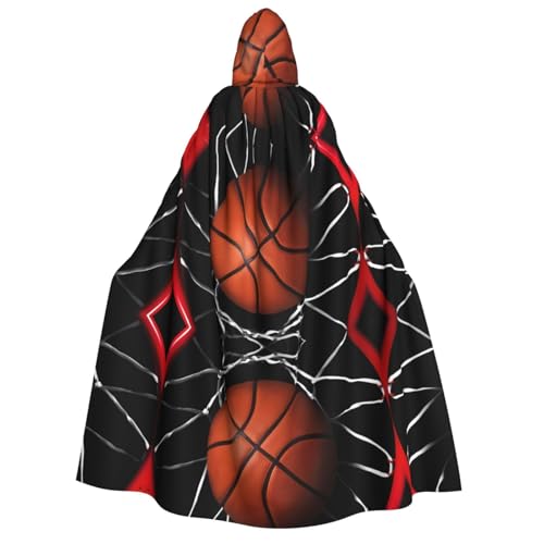 Basketball-Umhang mit Kapuze für Erwachsene, Kostüm, Cosplay, Zauberer-Themen-Umhang, perfekt für Halloween, Ostern und Karnevalspartys Basketball-Umhang mit Kapuze für Erwachsene, Kostüm, Cosplay, Zauberer-Themen-Umhang, perfekt für Halloween, Ostern und Karnevalspartys von JaoXer