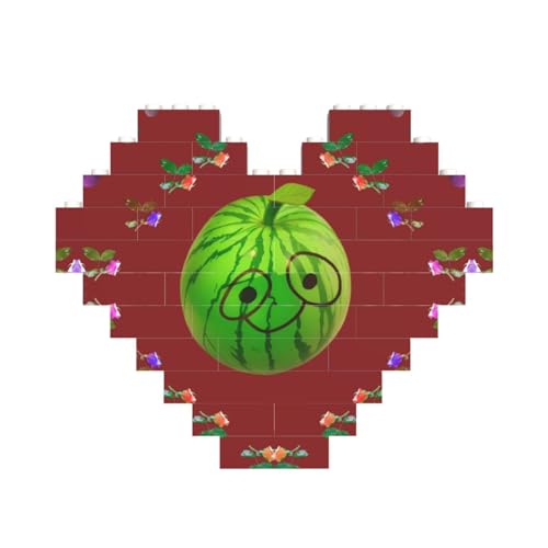 Big Eye Wassermelone Druck Baustein Block Puzzle Herzform â für Valentinstag, Geburtstag, Hochzeit Big Eye Wassermelone Druck Baustein Block Puzzle Herzform â für Valentinstag, Geburtstag, Hochzeit von JaoXer