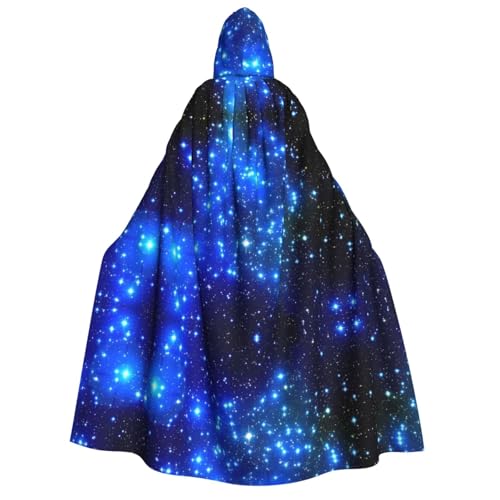 Blauer glänzender Sternen-Umhang mit Kapuze für Erwachsene, Kostüm, Cosplay, Zauberer-Themen-Umhang, perfekt für Halloween, Ostern und Karnevalspartys Blauer glänzender Sternen-Umhang mit Kapuze für Erwachsene, Kostüm, Cosplay, Zauberer-Themen-Umhang, perfekt für Halloween, Ostern und Karnevalspartys von JaoXer