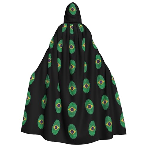 Brasilien Kapuzenumhang für Erwachsene, Kostüm, Cosplay, Zauberer-Themen-Umhang, perfekt für Halloween, Ostern und Karnevalspartys Brasilien Kapuzenumhang für Erwachsene, Kostüm, Cosplay, Zauberer-Themen-Umhang, perfekt für Halloween, Ostern und Karnevalspartys von JaoXer