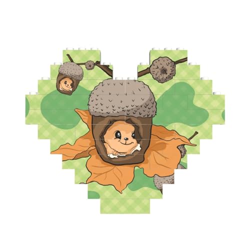 Cartoon Eichhörnchen Druck Baustein Block Puzzle Herzform â für Valentinstag, Geburtstag, Hochzeit Cartoon Eichhörnchen Druck Baustein Block Puzzle Herzform â für Valentinstag, Geburtstag, Hochzeit von JaoXer