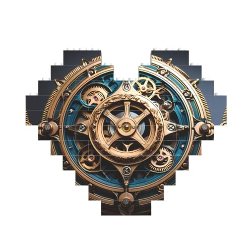 Cooles Steampunk Zahnräder Druck Baustein Block Puzzle Herzform â für Valentinstag, Geburtstag, Hochzeit Cooles Steampunk Zahnräder Druck Baustein Block Puzzle Herzform â für Valentinstag, Geburtstag, Hochzeit von JaoXer