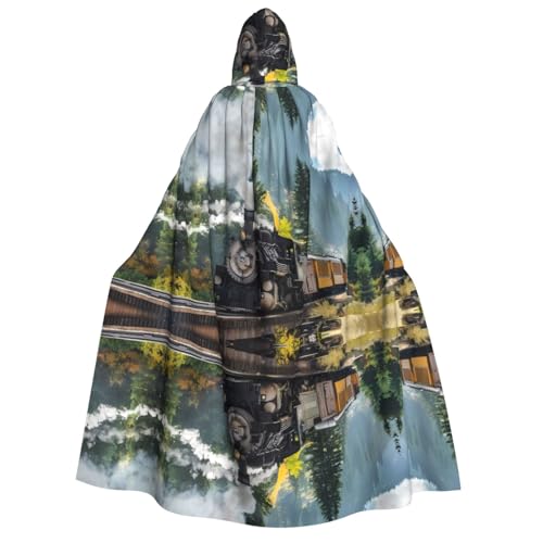 Dampfzug Kapuzenumhang für Erwachsene, Kostüm Cosplay, Zauberer-Themen-Umhang, perfekt für Halloween, Ostern, Karnevalspartys von JaoXer