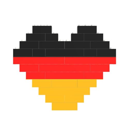 Deutschland Flagge Druck Baustein Block Puzzle Herzform â für Valentinstag, Geburtstag, Hochzeit von JaoXer