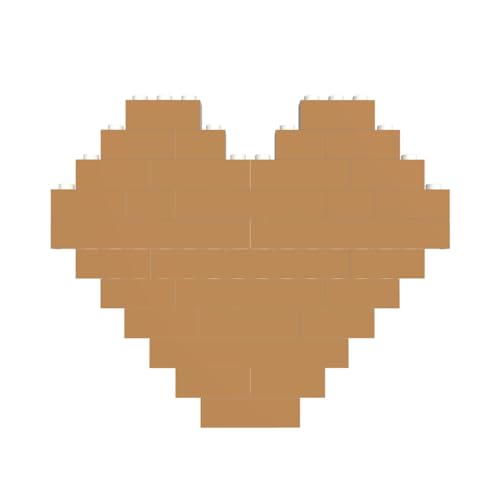 Einfarbiges, braunes Baustein-Puzzle in Herzform, für Valentinstag, Geburtstag, Hochzeit Einfarbiges, braunes Baustein-Puzzle in Herzform, für Valentinstag, Geburtstag, Hochzeit von JaoXer