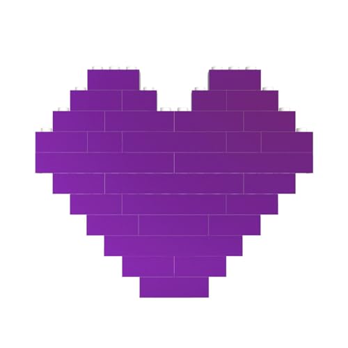 Einfarbiges, dunkelviolettes Baustein-Puzzle in Herzform, für Valentinstag, Geburtstag, Hochzeit Einfarbiges, dunkelviolettes Baustein-Puzzle in Herzform, für Valentinstag, Geburtstag, Hochzeit von JaoXer