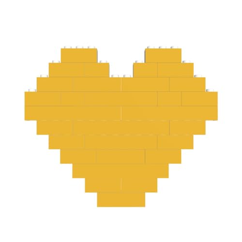 Einfarbiges, goldfarbenes Baustein-Puzzle in Herzform, für Valentinstag, Geburtstag, Hochzeit von JaoXer