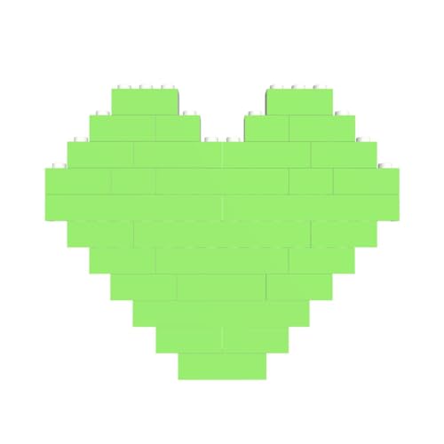 Einfarbiges, hellgrünes Baustein-Puzzle in Herzform, für Valentinstag, Geburtstag, Hochzeit Einfarbiges, hellgrünes Baustein-Puzzle in Herzform, für Valentinstag, Geburtstag, Hochzeit von JaoXer