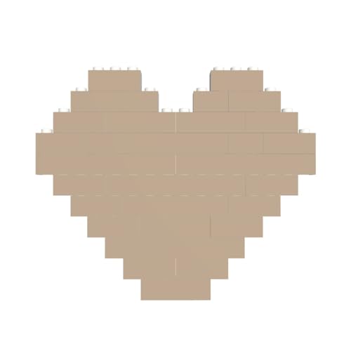 Einfarbiges hellbraunes Baustein-Puzzle in Herzform, für Valentinstag, Geburtstag, Hochzeit Einfarbiges hellbraunes Baustein-Puzzle in Herzform, für Valentinstag, Geburtstag, Hochzeit von JaoXer